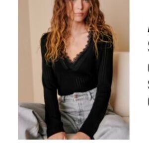 Sezane Abigael Jumper Black - Size XS